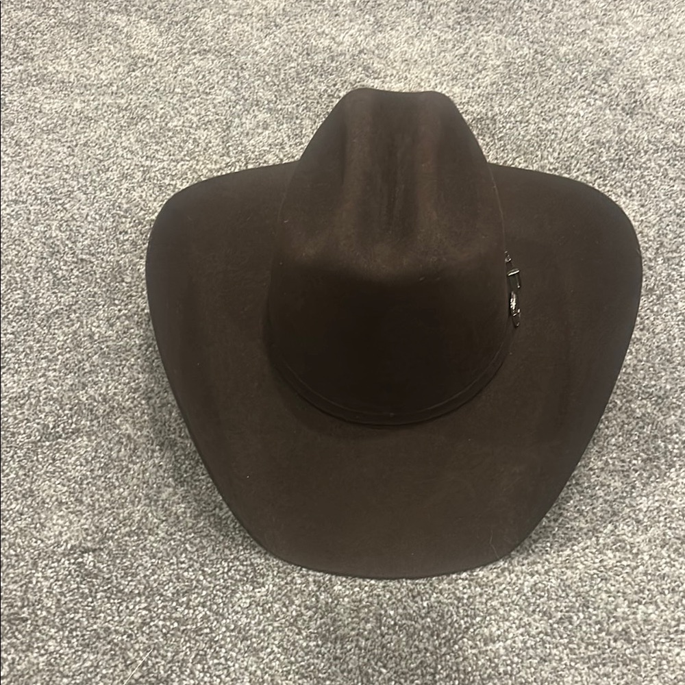 Justin XXX 100% Wool Dark Brown Cowboy Hat. Size 56/7